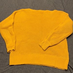 Mustard boatneck sweater